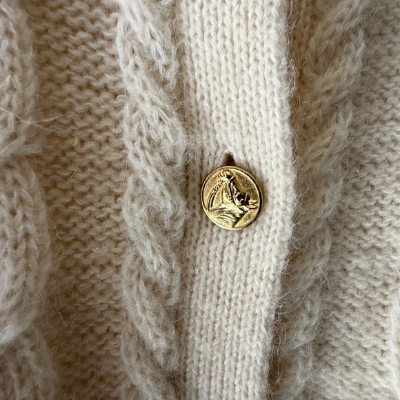 J. Crew Demylee Ivory Knit Cardigan XL - Picture 4 of 6